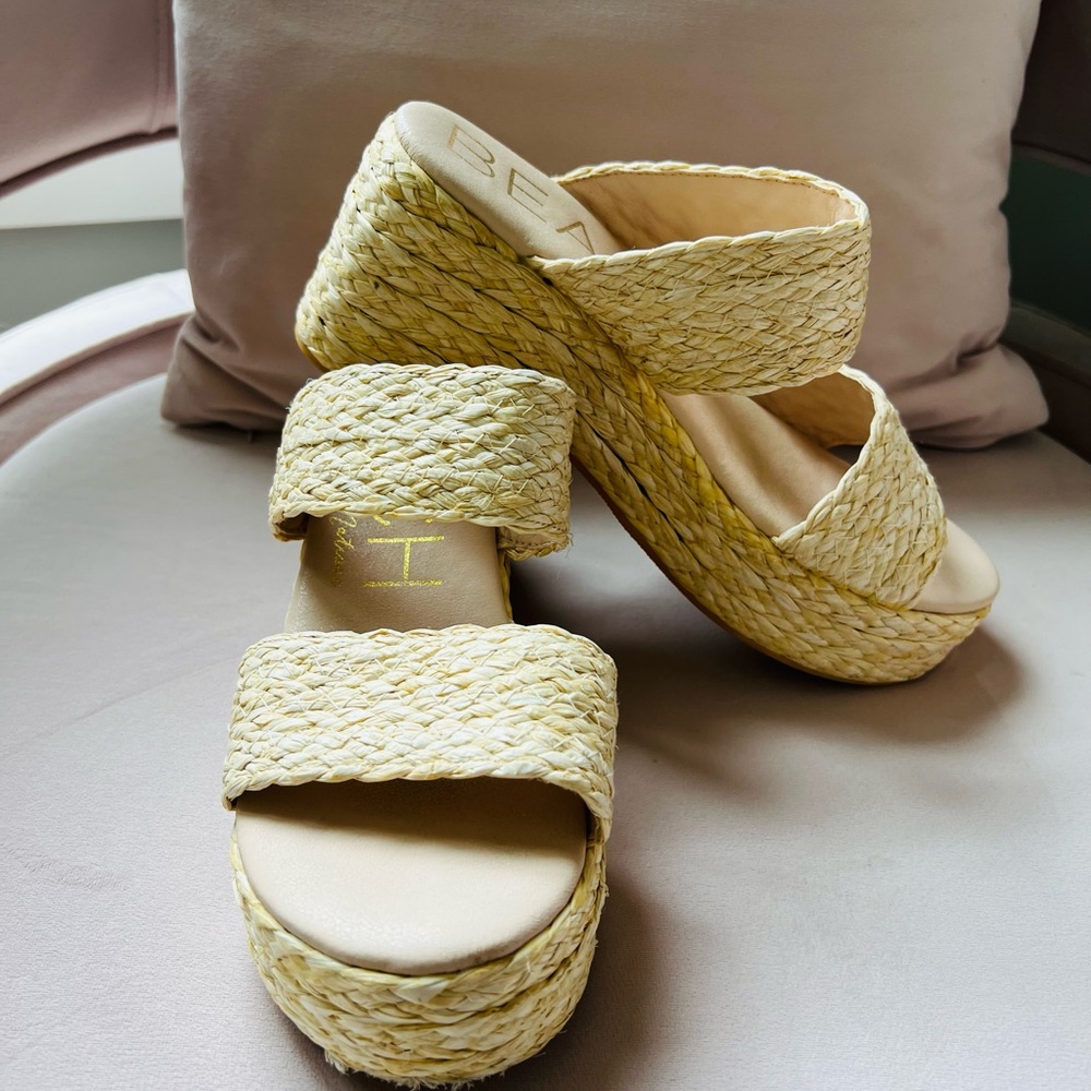 Beach by Matisse Women’s Ocean Avenue Jute Platform Sandal, Natural, Size 9